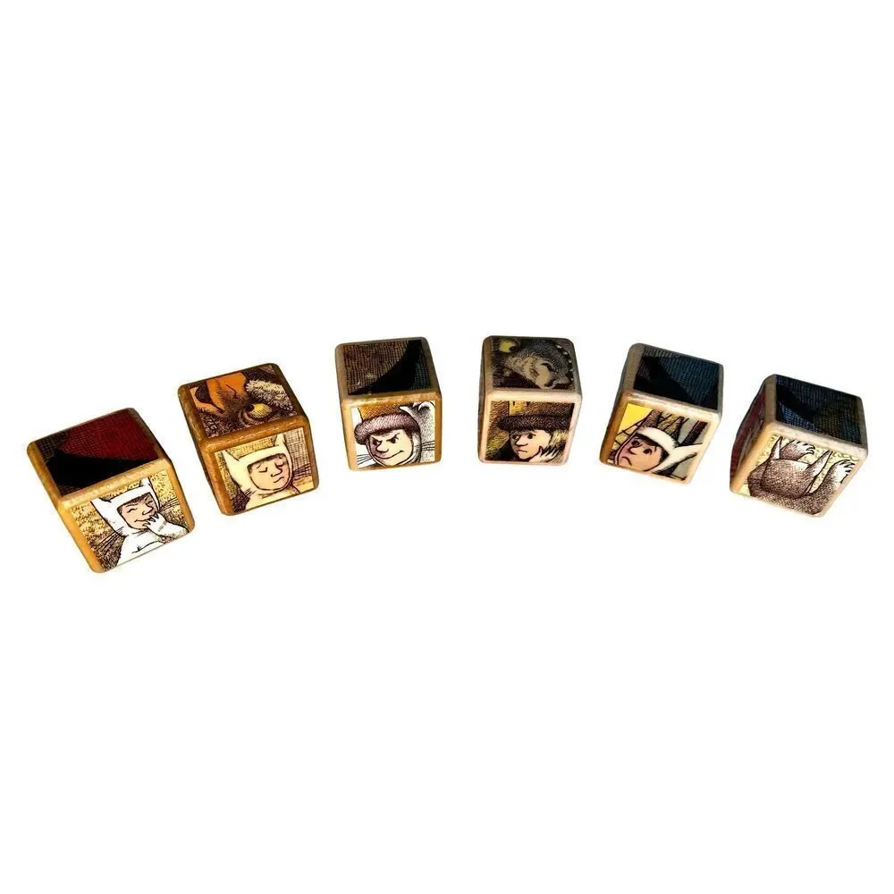 Where the Wild Things Are Wooden Blocks: Storybook Nursery Decor Set of 6